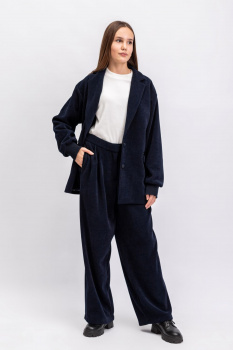 4118 жакет + 4234 брюки вильвет синий